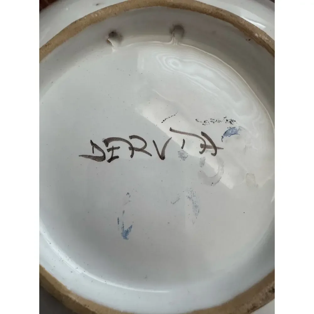 Vintage Deruta Italy Hand Painted Floral Dish Bowl